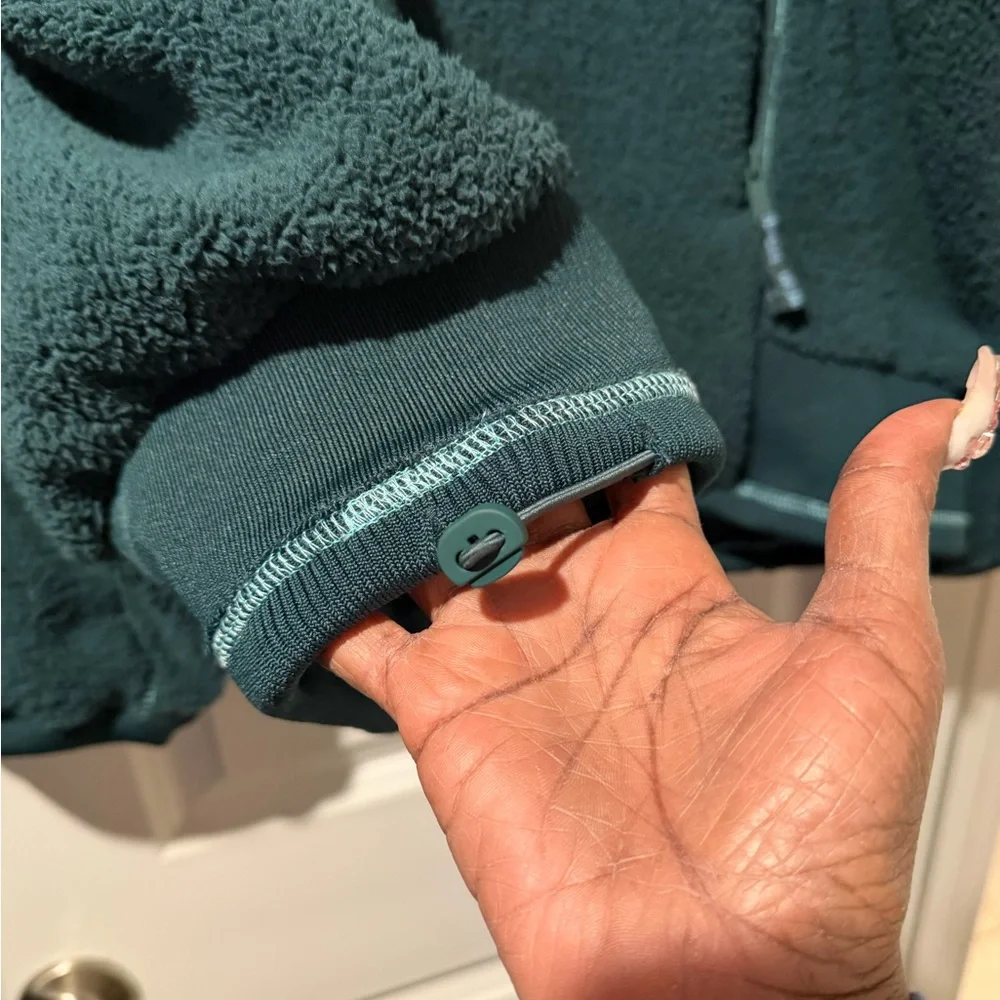 FP Movement by Free People Dark Green Zip-Up Fleece 🔥Size XL - Picture 3 of 6